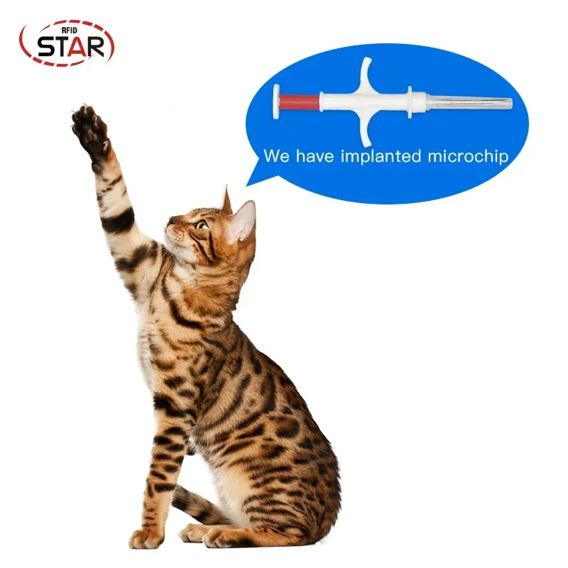 Glasspritze für Rinder, Hunde, Haustierfisch, 1,48 mm Mikrochip, Glasspritze, RFID-Tags für Rinder, RFID-Tag, Viehspitze, ID, Haustier-Lot