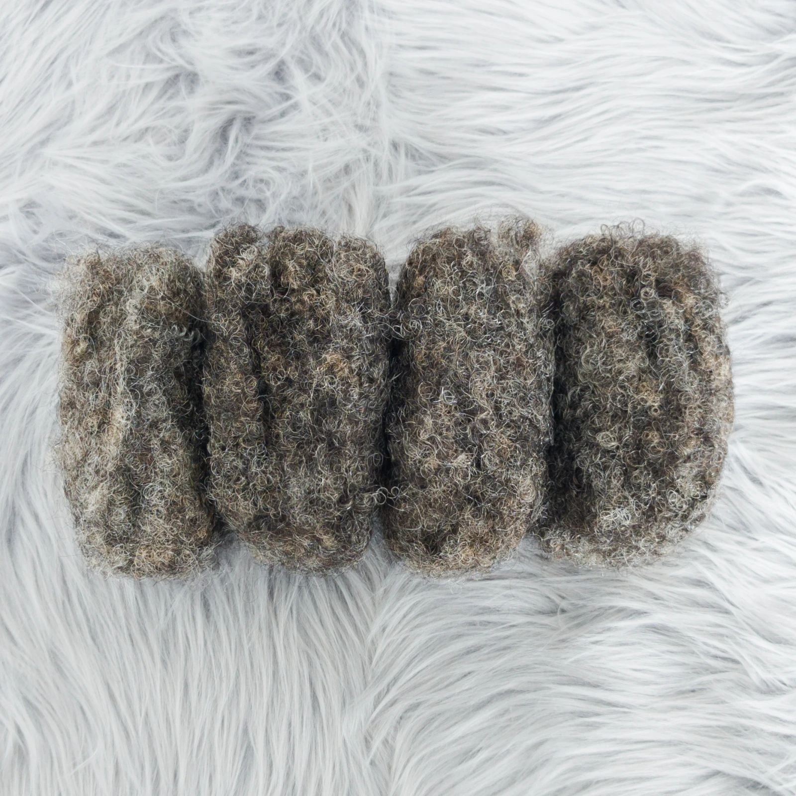 وصلات شعر بشري أفرو غريب شعر فلفل وملح بدون لحمة رمادي 100% شعر بشري لتضفير شعر دريدلوك 30 جرام/قطعة #3