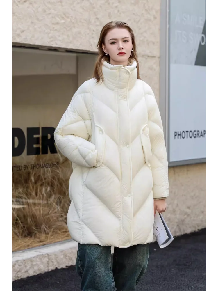 Nuevo estilo, chaqueta acolchada para mujer, chaqueta de invierno, abrigo acolchado, abrigos gruesos y cálidos de pato blanco, chaqueta acolchada, prendas de vestir