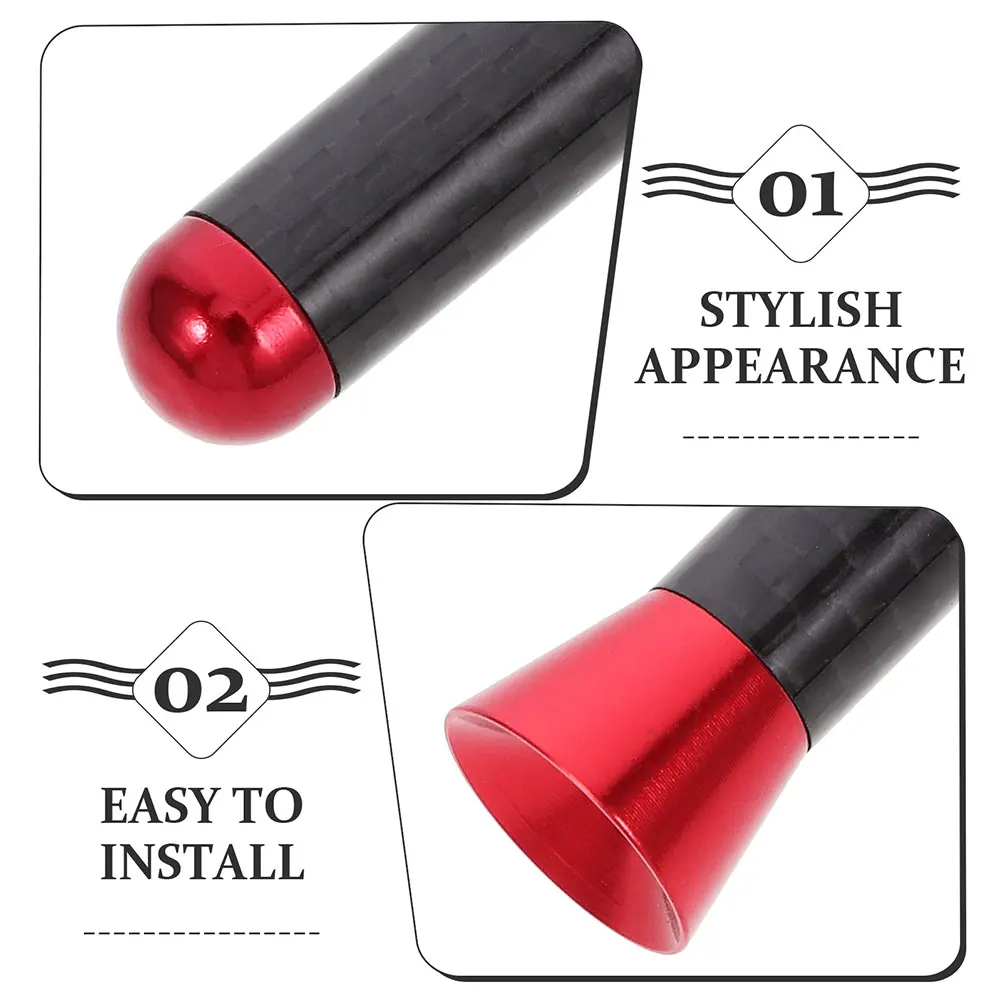 

2 set Aluminum Alloy Car Replacement Short Universal Signal Antenna For Vehicle Durable Lightweight Stylish Design Easy Install
