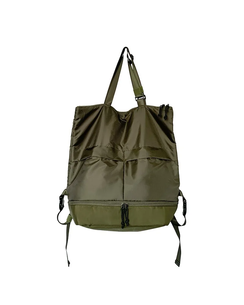 New backpack men's and women's commuter handbag solid color shoulder tote bag large capacity nylon backpack