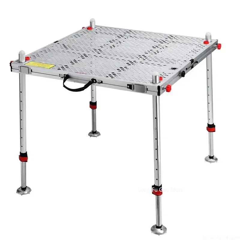 Hollow Out Lightweight Multifunctional Thickened Foldable And Detachable Aluminum Alloy Fishing Table Fishing Platform