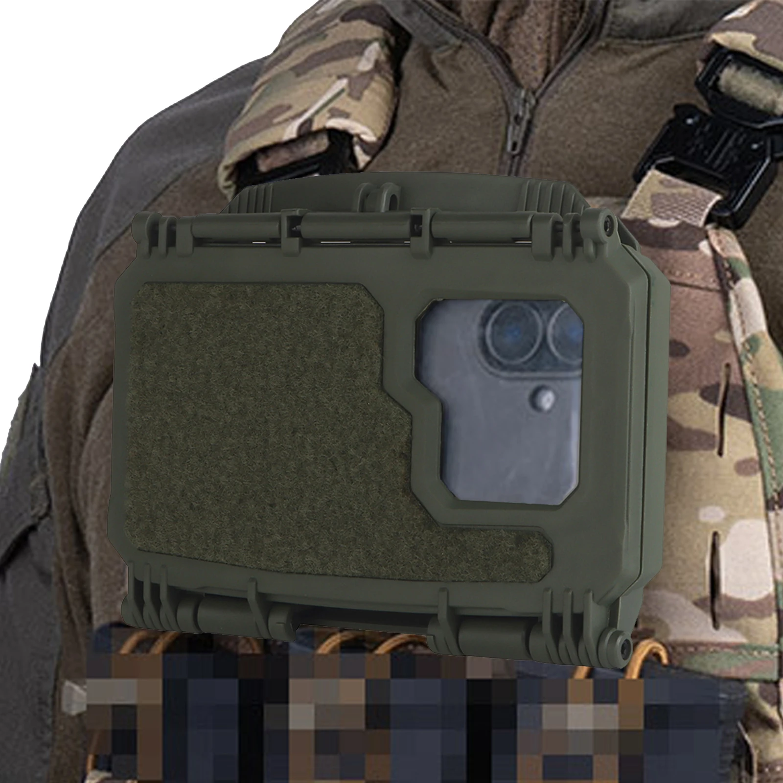 

Ящик для хранения навигационной доски Коробка для мобильного телефона Чехол для мгновенного оборудования (темно-зеленый)