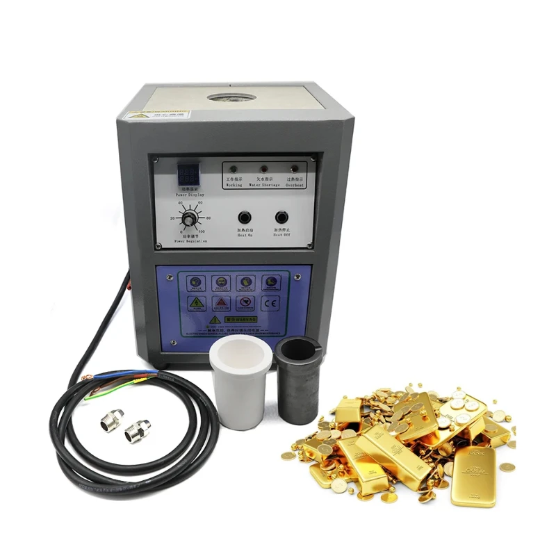 

220V 6KW 1600C 2kg Jewelry Tools Equipment Gold Silver Platinum Precious Metal Melting Induction Machine copper melting furnace