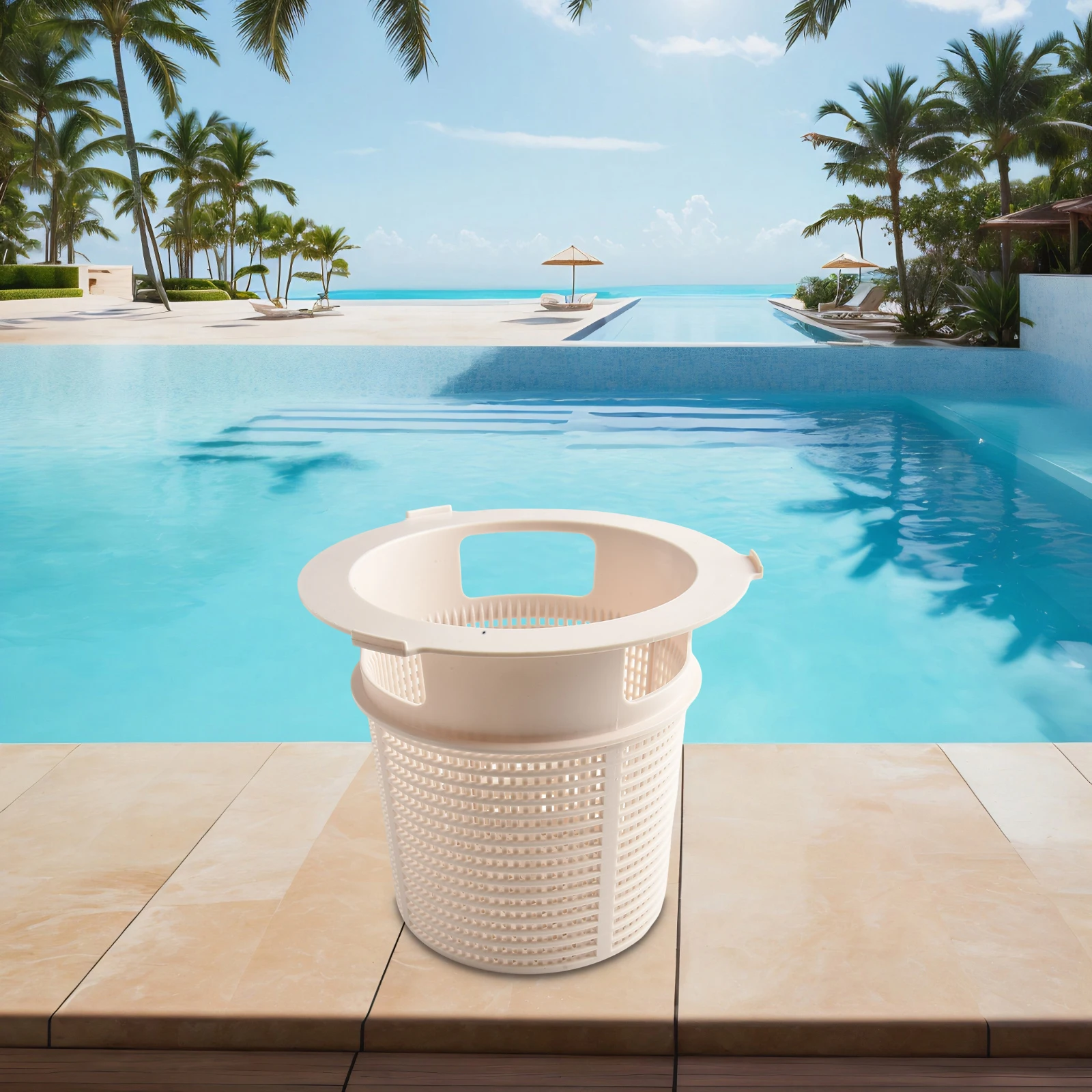 

Debris Filtration Basket Heavy Duty Skimmer Efficient Debris Capture High-Quality Plastic Optimal Performance Sturdy Material