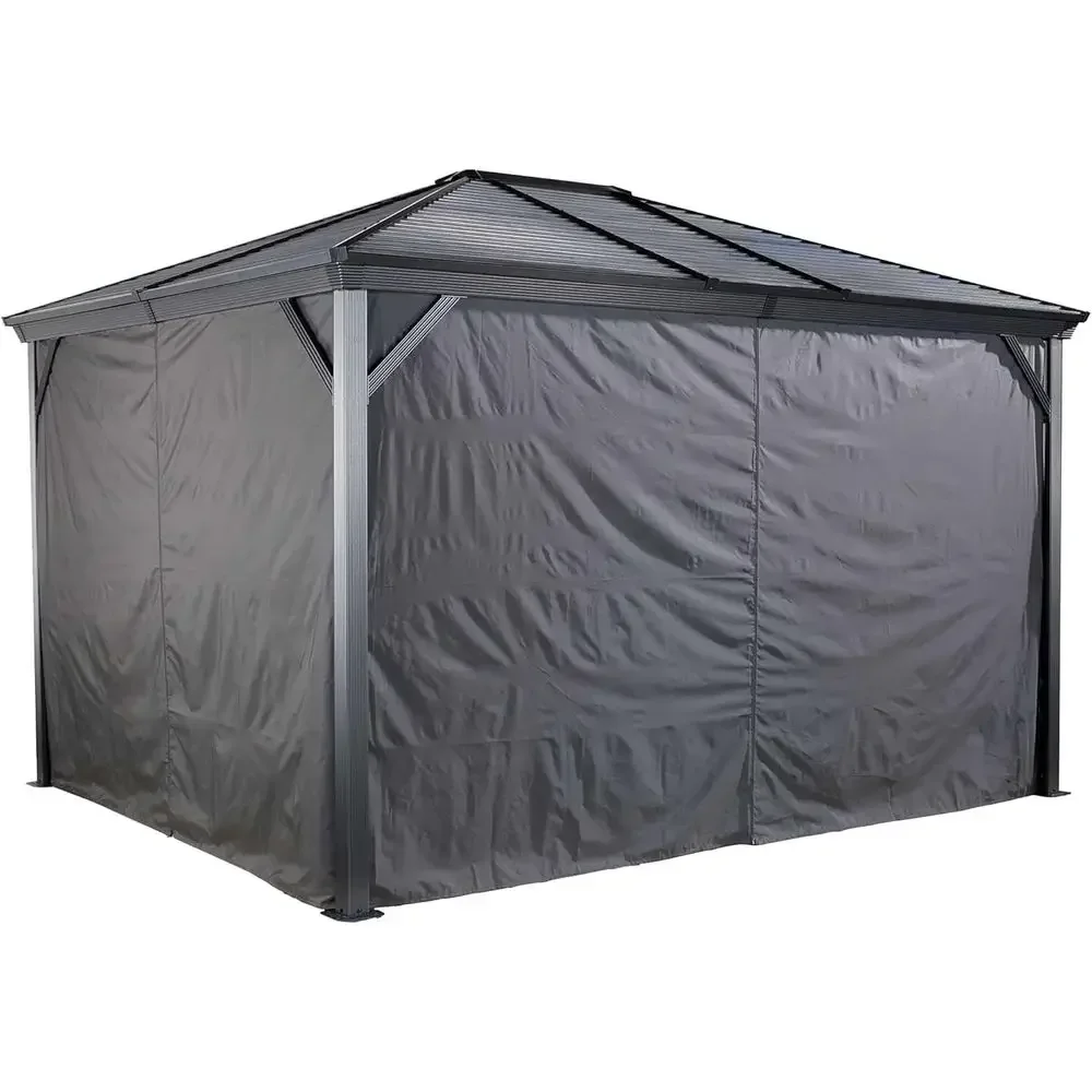 Polyester Outdoor Curtains, 10ft x 14ft, Durable Shade for Gazebos