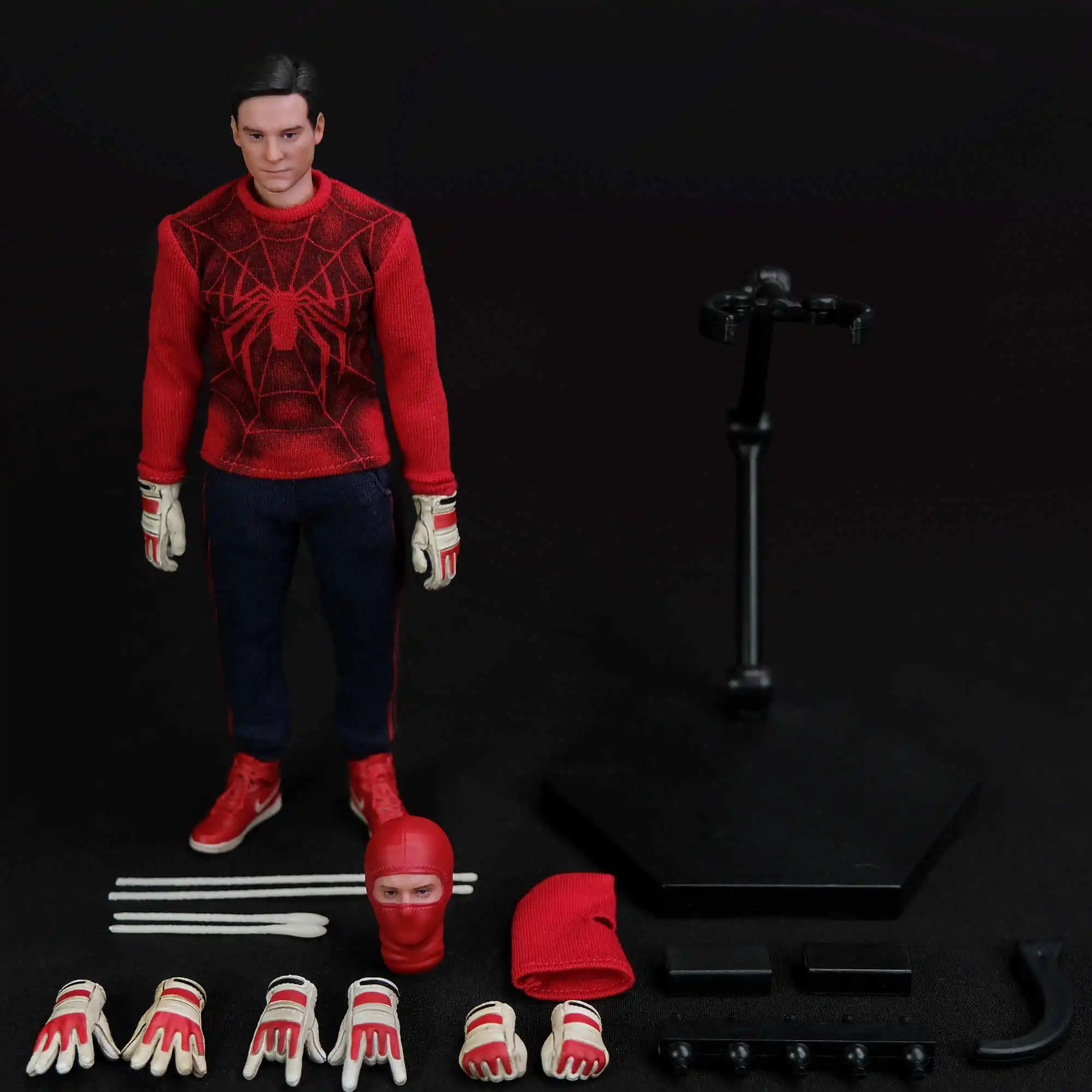 

1/12 Remadcustom Tobey Maguire Spider ткань с принтом борца экшн-фигурка боевая маска замена головы 6 "мужской солдат игрушки