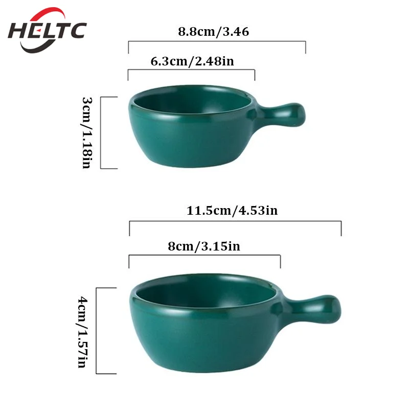 Saucer With Handle Ceramic Small Dish Cream Color Cute Soy Sauce And Vinegar Dish For Dining Room Kitchen Ketchup Dipping Sauce