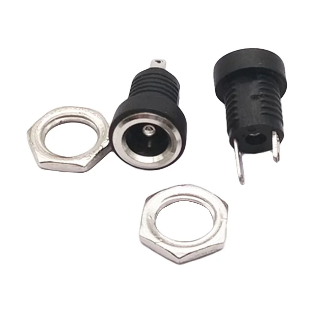 10 Pack DC022 B Power Jack Panel Mount Connector DC 5.5mm x 2.1 DC 5.5mm x2.5mm Female Solder Type Power Jack Socket