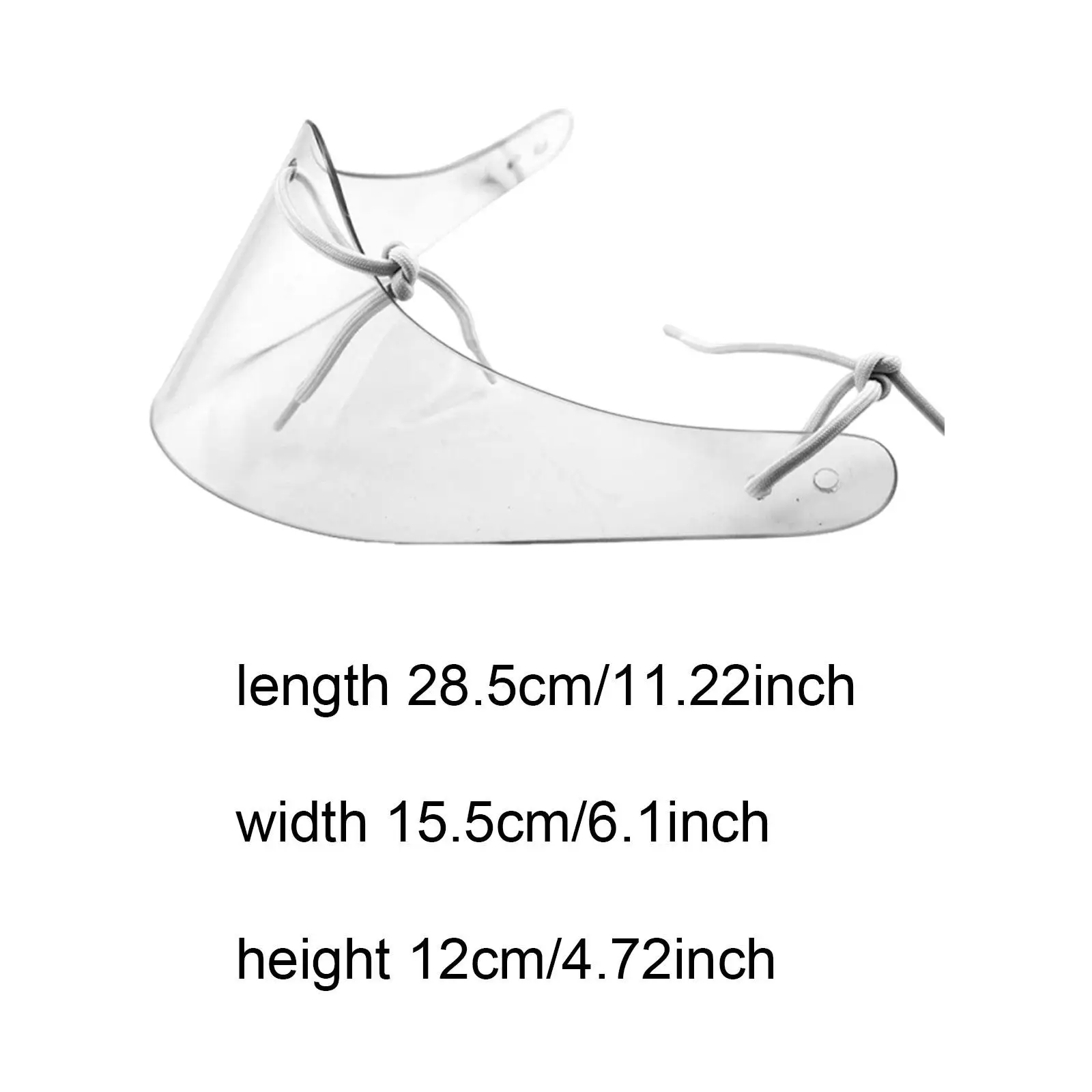 

Ice Hockey Neck Guard Clear Throat Protector Goalie Equipment Adjustable Fit Anti Scratch Polycarbonate for Intense Games