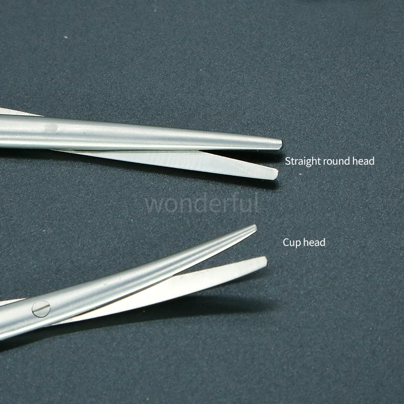 Nasal Cosmetic Plastic Surgery Peeling Blunt Scissors 12cm14cm16cm Curved Straight Round Head Nasal Surgery Scissors Tool