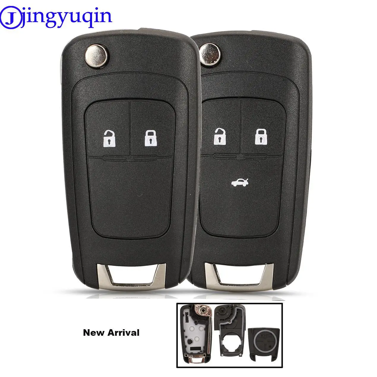 Jingyuqin Flip Pieghevole Chiave A Distanza Dell\'automobile Borsette Per Chevrolet Cavalier Aveo 2020 2/3 Pulsante HU100 Lama