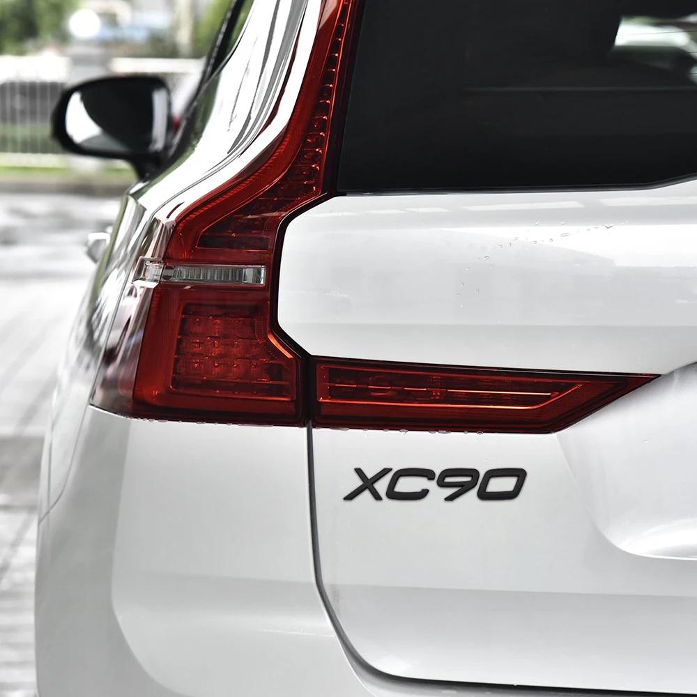 Badge XC90 For VOLVO Sticker Black XC90 Rear Sticker For VOLVO S90 V90 S60 XC60 XC40 XC90 Polestar Rdesign Volvo Trunk Sticker