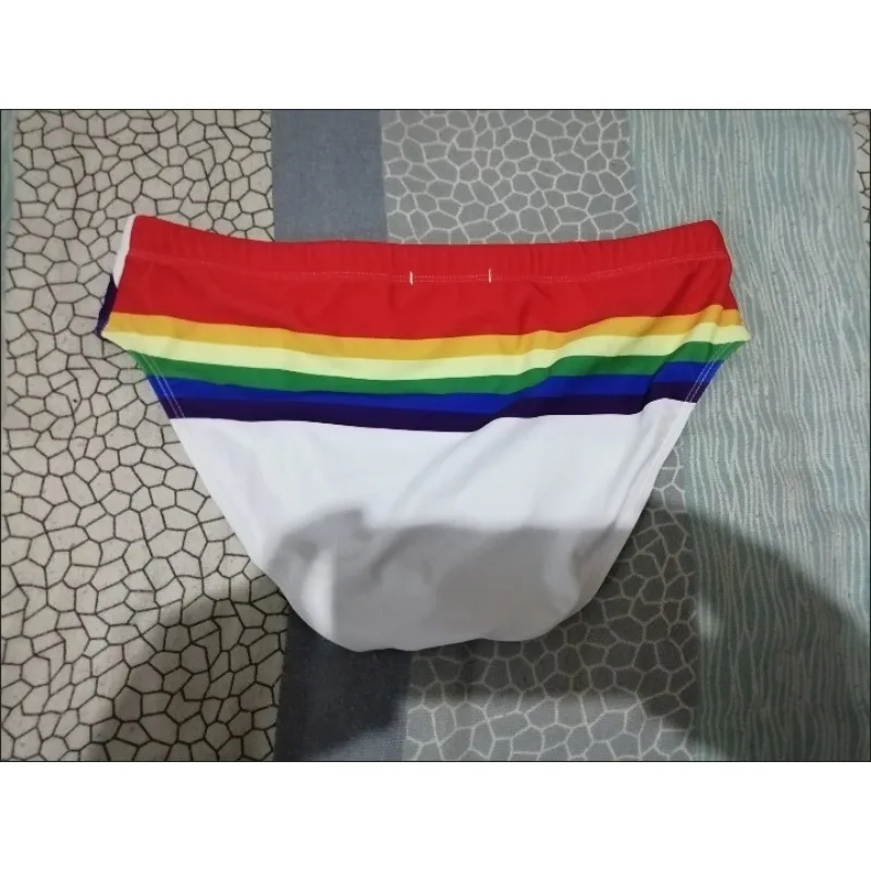 Rainbow sports foreign trade new wholesale triangle swimming trunks with cup close-fitting quick-drying sports triangle men369-1