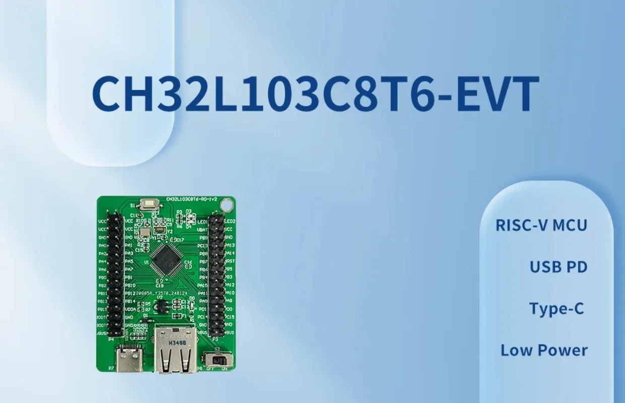 CH32L103 Development Board CH32L103C8T6 Evaluation Board PDUSB Low-Power RISC-V Microcontroller view 4
