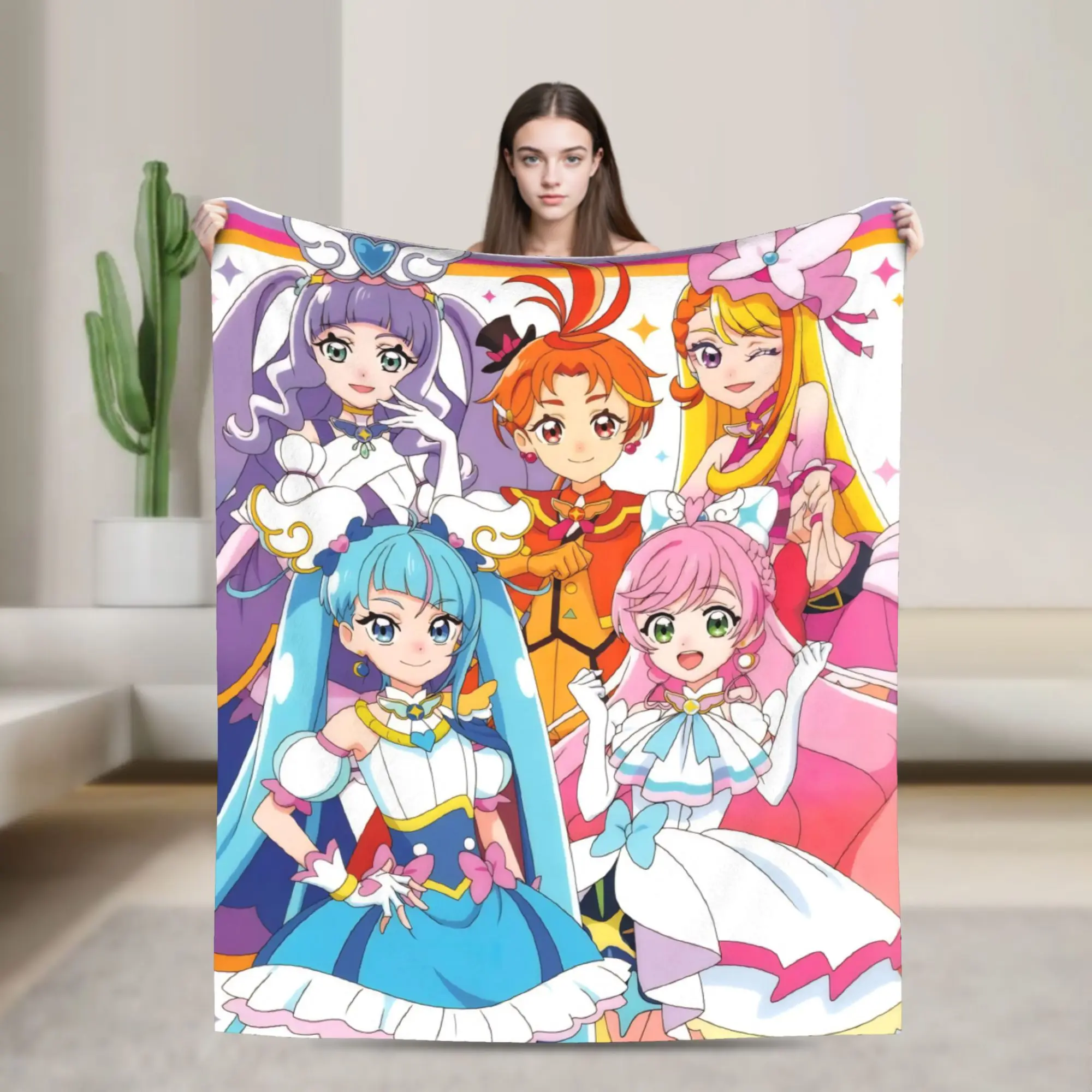 Soaring Sky Pretty Cure Blanket Multi-size Super Soft Cozy  Throw Blankets for Sofa Couch and Bed