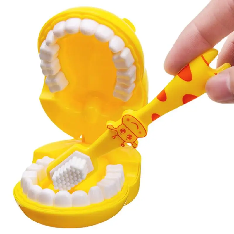 Cute Giraffe Dental Doctor Role-playing Games Tooth Brush Pretend Play Kids Toys for Children Gifts Montessori Educational Toys