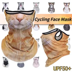 Pasamontañas Unisex para exteriores, máscara de protección solar para el cuello, orejeras de motocicleta, bufanda de seda para la cabeza, mascarilla de ciclismo