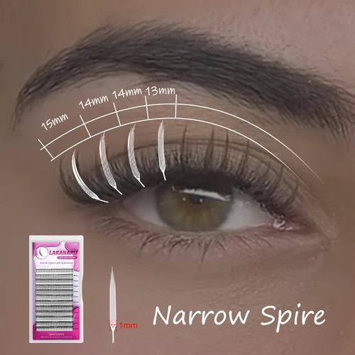 Imagen 2 del producto Pestañas Estilo Anime con Puntas Finas, Fibras Tecnológicas, Pestañas Manga, Extensiones de Pestañas Estilo Cómic