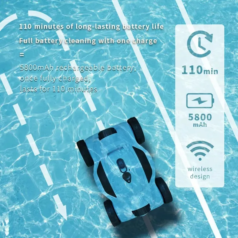 Smart Wireless Automatic Pool Cleaning Robot, Intelligent Fish Pond Dirt Suction Cleaning Equipment for Wholesale Supply