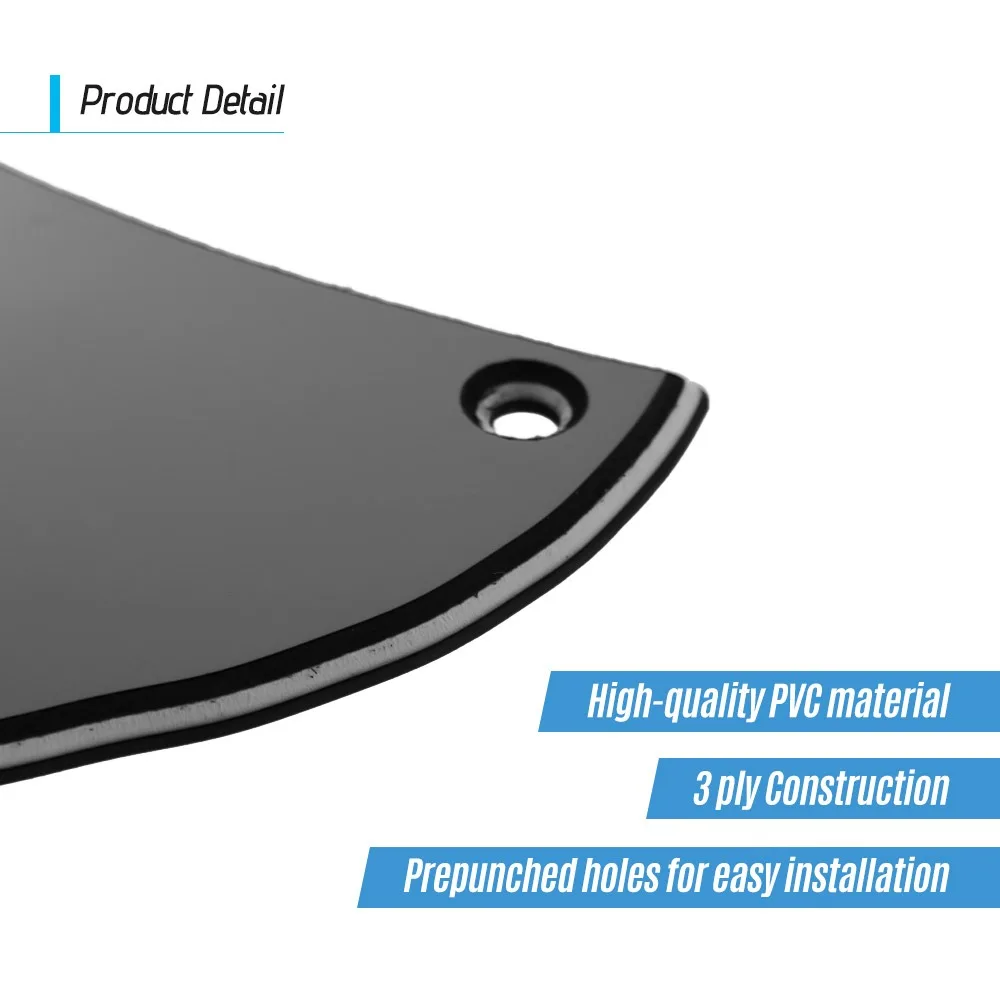 Professional 3 Ply Guitar Pickguard Black Color PVC Material Guitar Scratch Plate Full Face Pickguard For Electric Guitars