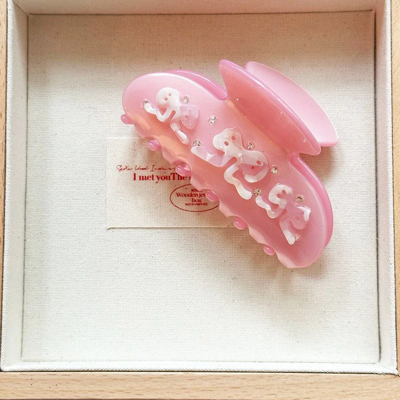 Full diamond fashionable super fairy butterfly bow with diamond grip clip acrylic hair accessory for girls simple coiled