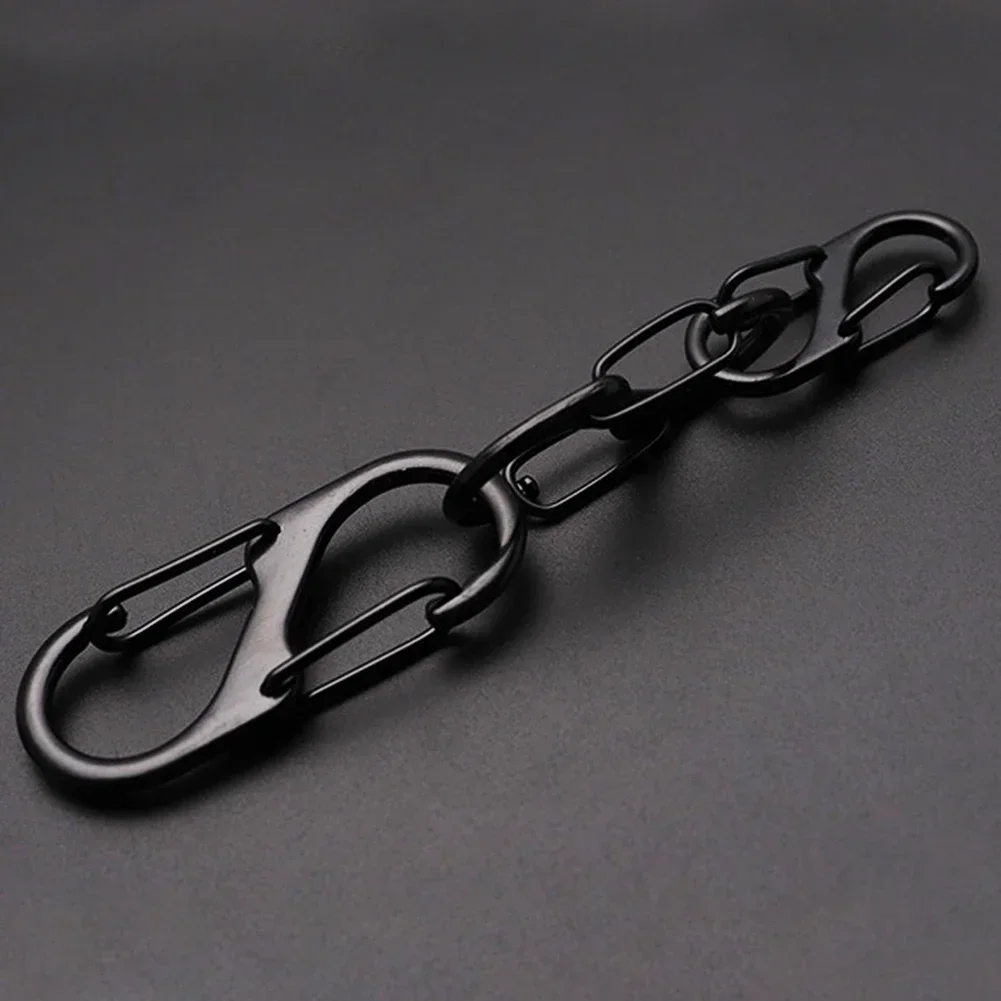 10 قطعة S على شكل حلقة تسلق معدنية مزدوجة السنانير حلقة تسلق المفاتيح مقاطع الربيع الصغيرة لصيد الأسماك السفر معدات التخييم #5