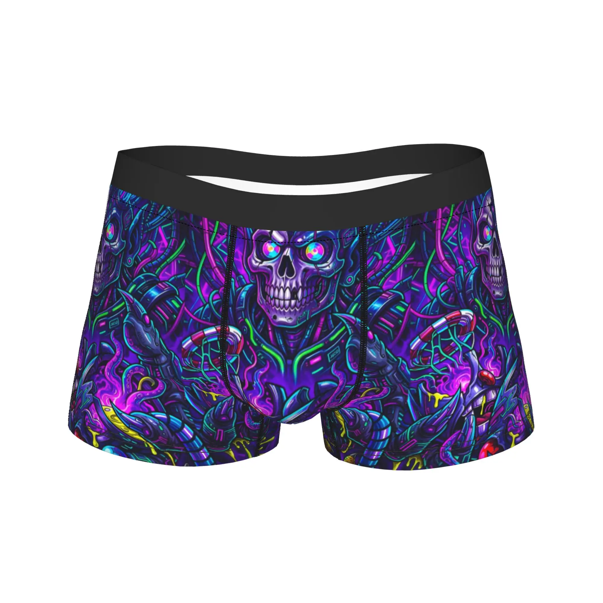 Psychedelic Purple Dark Wizard Art Underwear  Custom Trunk Quality Man Underpants Funny Boxer Brief Birthday Gift