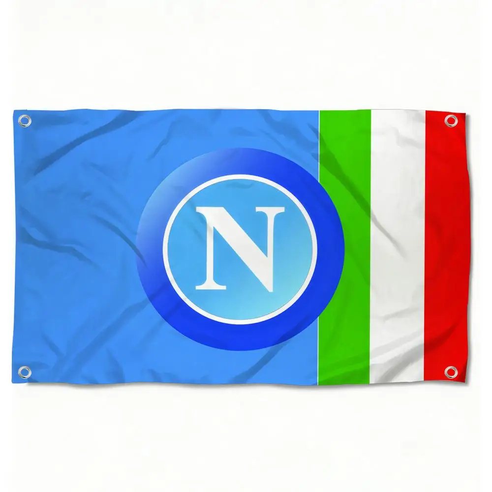 Fußballflagge, Neapel-Flaggen, individuelles Wandbehang-Kunstbanner für Schlafzimmer, Zuhause, Wohnzimmer, Außendekoration