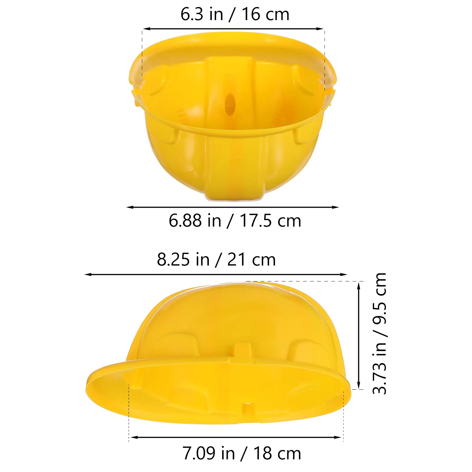 5Pcs Kids Plastic Construction Hats Yellow Building Dress for Children Role Play Learning Development Party Supplies