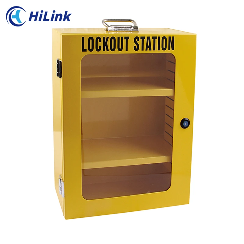 HiLink LOTO Safety Lockout Manufacturer Wall Mounted Harded Steel Group Management Lockout Tagout Station