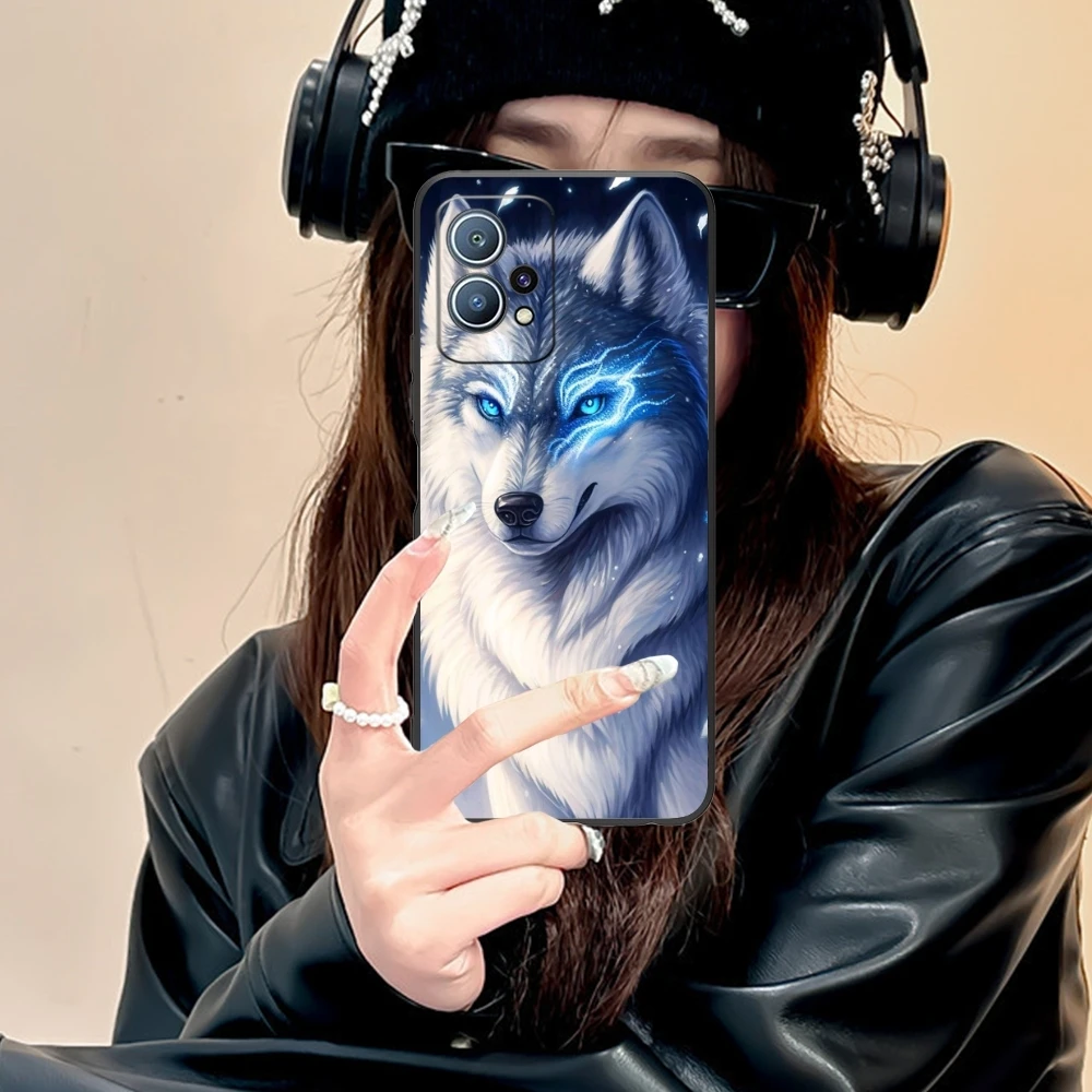 Strong Wolf Painting Mobile Cell Phone Case for Huawei P60 P50 P40 P30 P20 P10 P9 P8 Pro Lite Plus Black Soft Phone Cover Shell