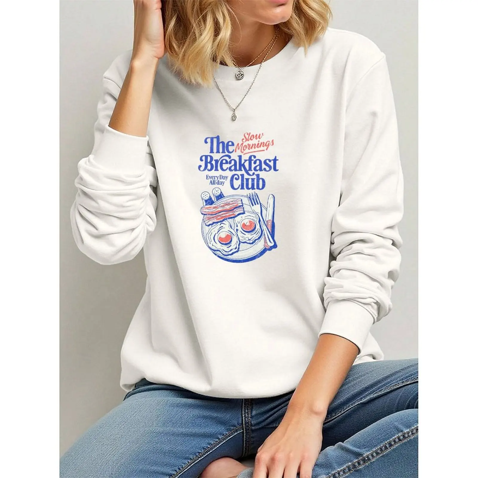 

Women's Sweatshirts O-Neck Printed Pattern Loose Casual Sports Pullovers Comfortable Velvet Long Sleeve Sweater Winter For Women