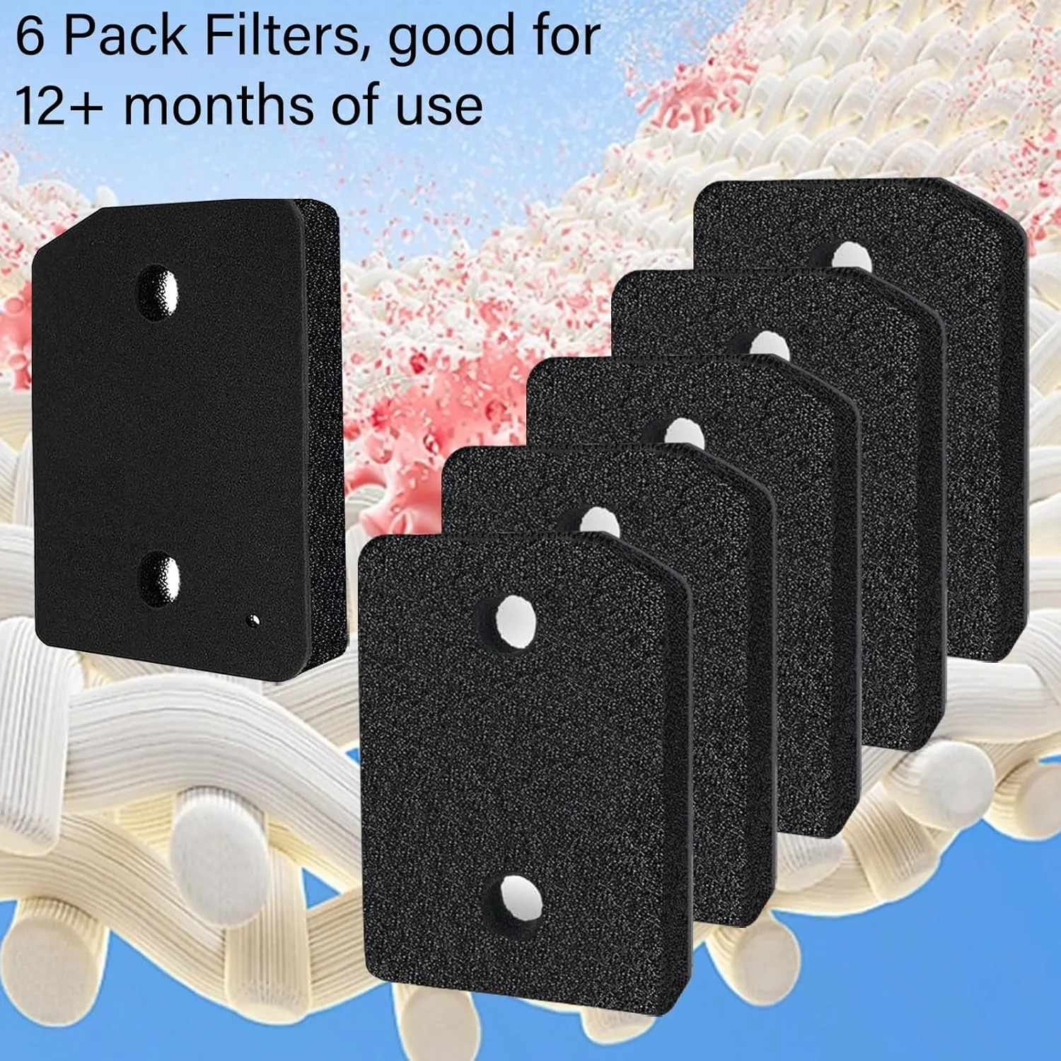 

6 PC/Set 9164761 Dryer Plinth Filter for Miele T1 Heat Pump Tumble Dryer Toe-Kick Lint Foam Replacem Ent Filte