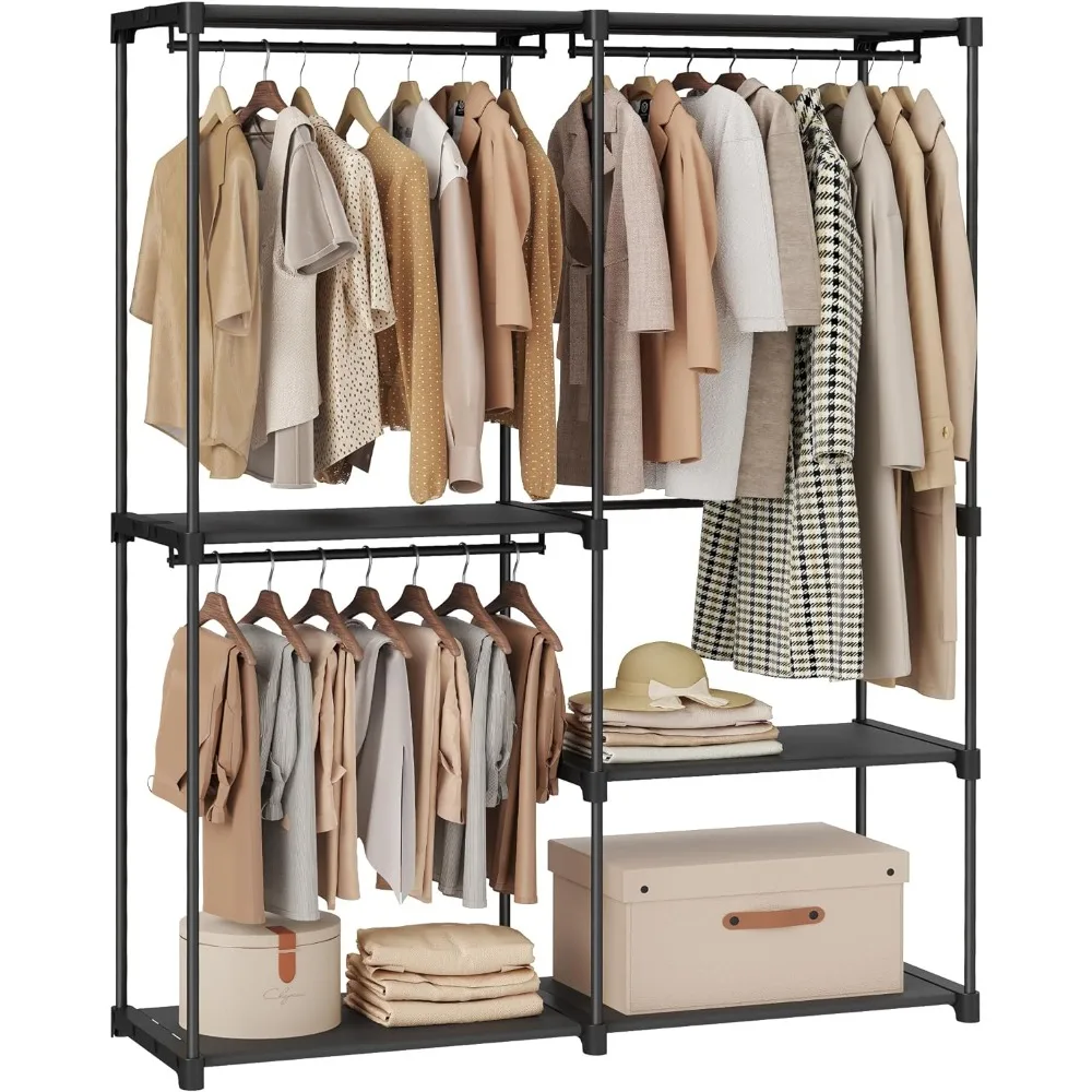 

SONGMICS Portable Closet, Freestanding Closet Organizer, Clothes Rack with Shelves, Hanging Rods, Storage Organizer,