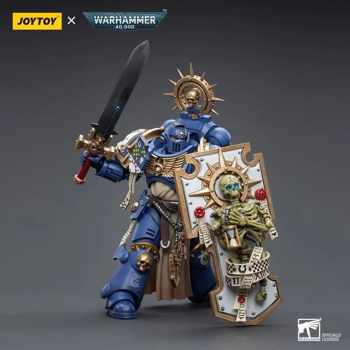 JOYTOY 1/18 Action Figure 40K Primaris Captain with Relic Shield and Power Sword Anime Military Model