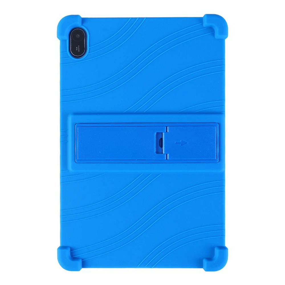 

For Huawei MatePad SE 11 Silicone Case with Kickstand Rugged Protective Cover - Dark Blue