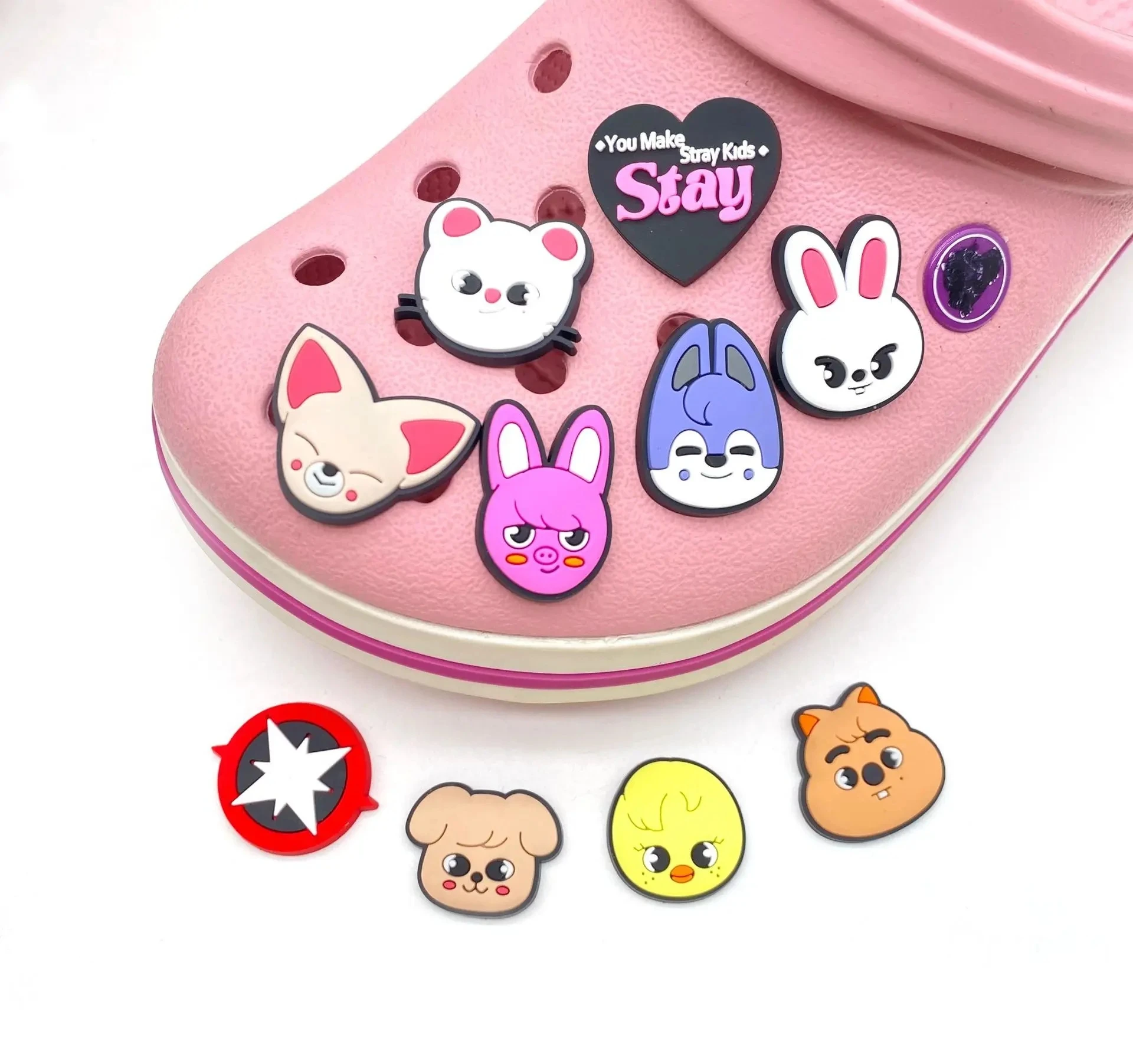 

Новейшая модель: Декоративные элементы для обуви Skzoo Team (цветы, пряжки, аксессуары) из мягкой резины, универсальные, в наличии