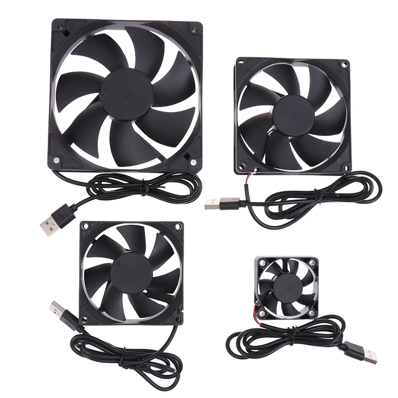 5V Brushless Cooling Fan USB Router Fan Computer Case TV Box Cooling Case 50/80/90/120mm Desktop Computer Fan DIY Cooler Fan view 4