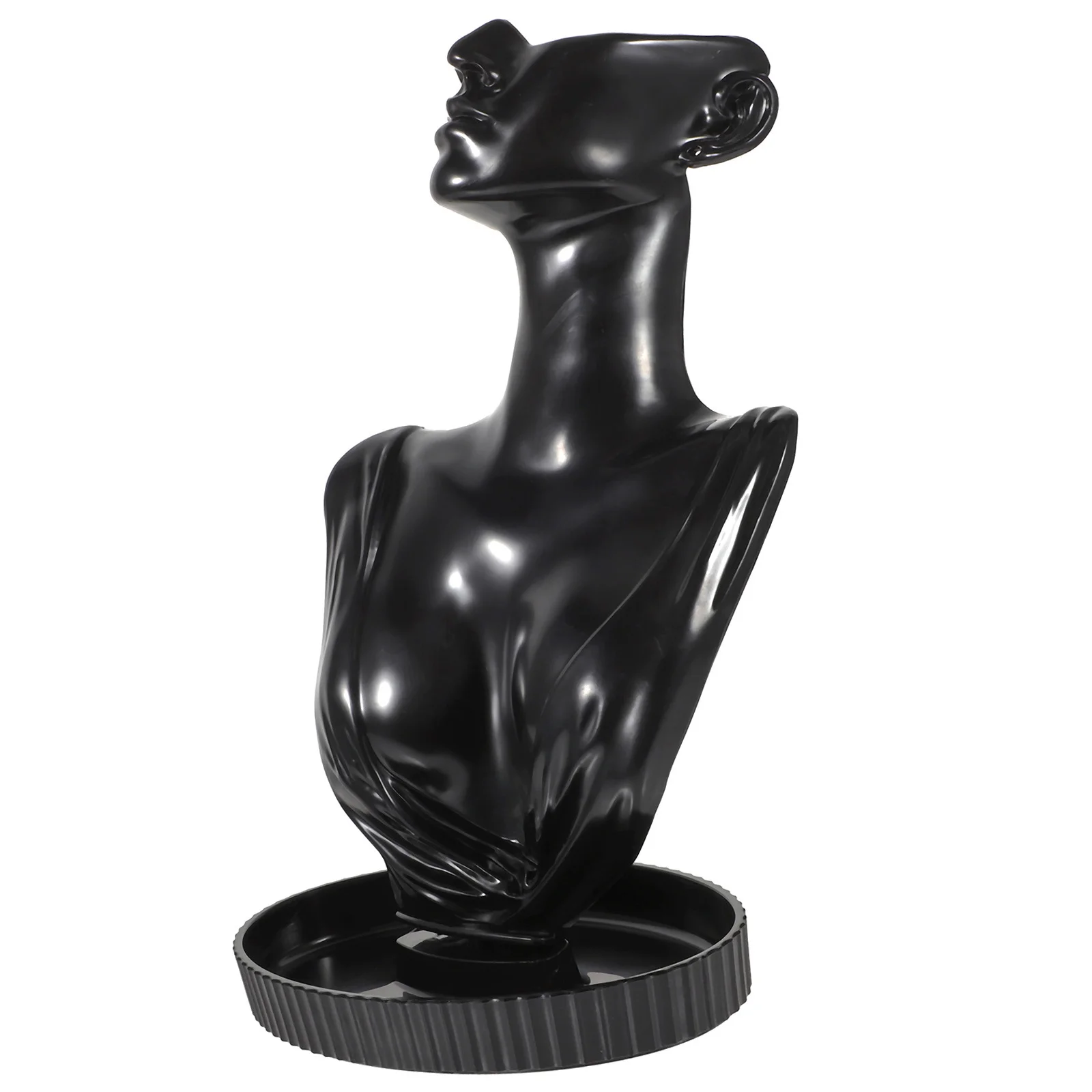

1pc Jewelry Display Stand Mannequin Earrings Necklace Holder Desktop Organizer Tabletop Jewelry Rack Decorative Storage Stand