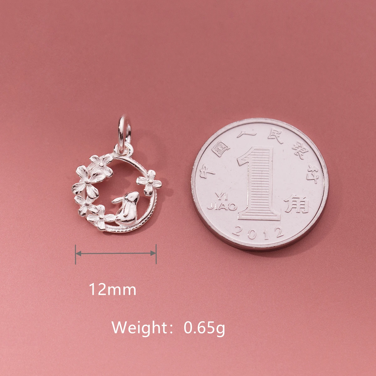 100% Real Sterling 925 Silver Accaccessories Vintage Hollow Rabbit Charm Pendant For Bracelets Necklaces Key Diy Material