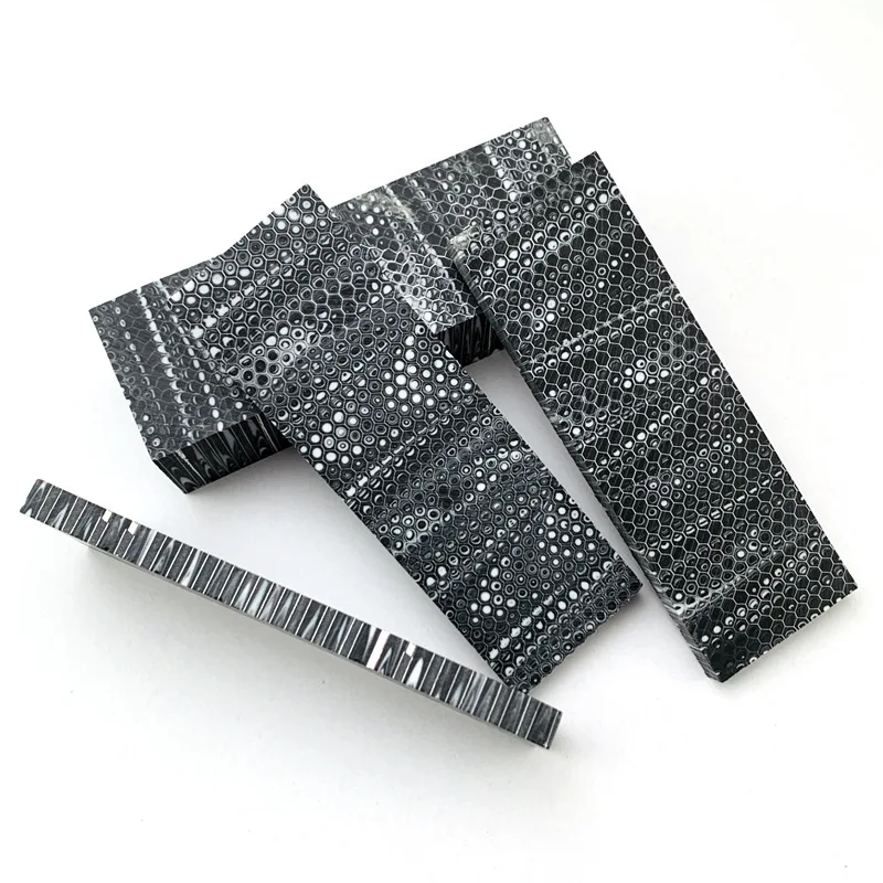 C-Tek Knife Handle Resin Honeycomb Patch Knife Handle Material DIY Handmade Resin Material Honeycomb DIY Accessories 120x40x8mm
