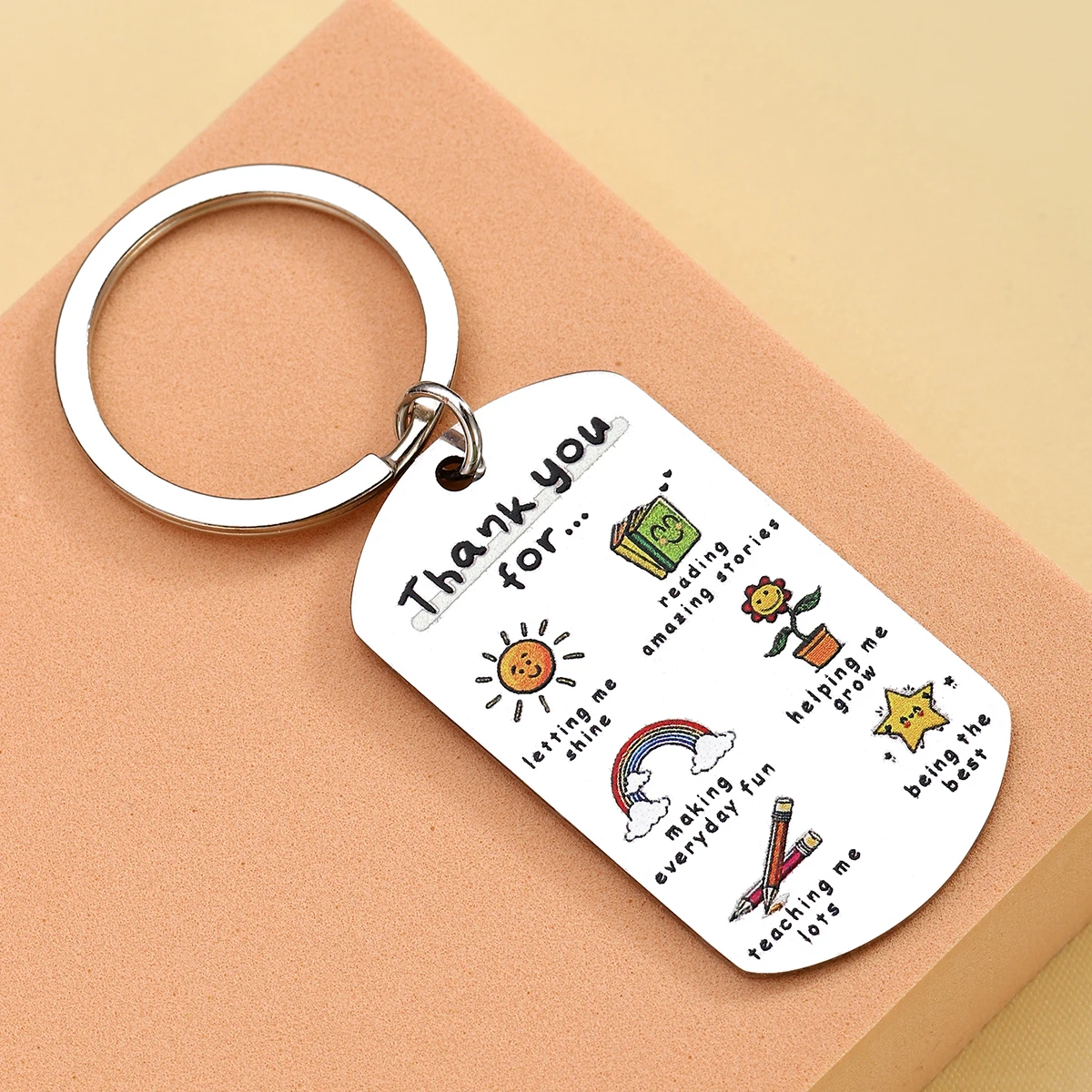 1Pc Teacher Appreciation Gifts Ladies Keychain Cute Thank You Teacher Gift Christmas Thanksgiving Gift Valentine\'s Day Gift