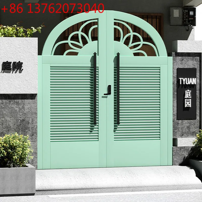 

Villa wrought iron gate, courtyard door, stainless steel garden door, outdoor single and double door
