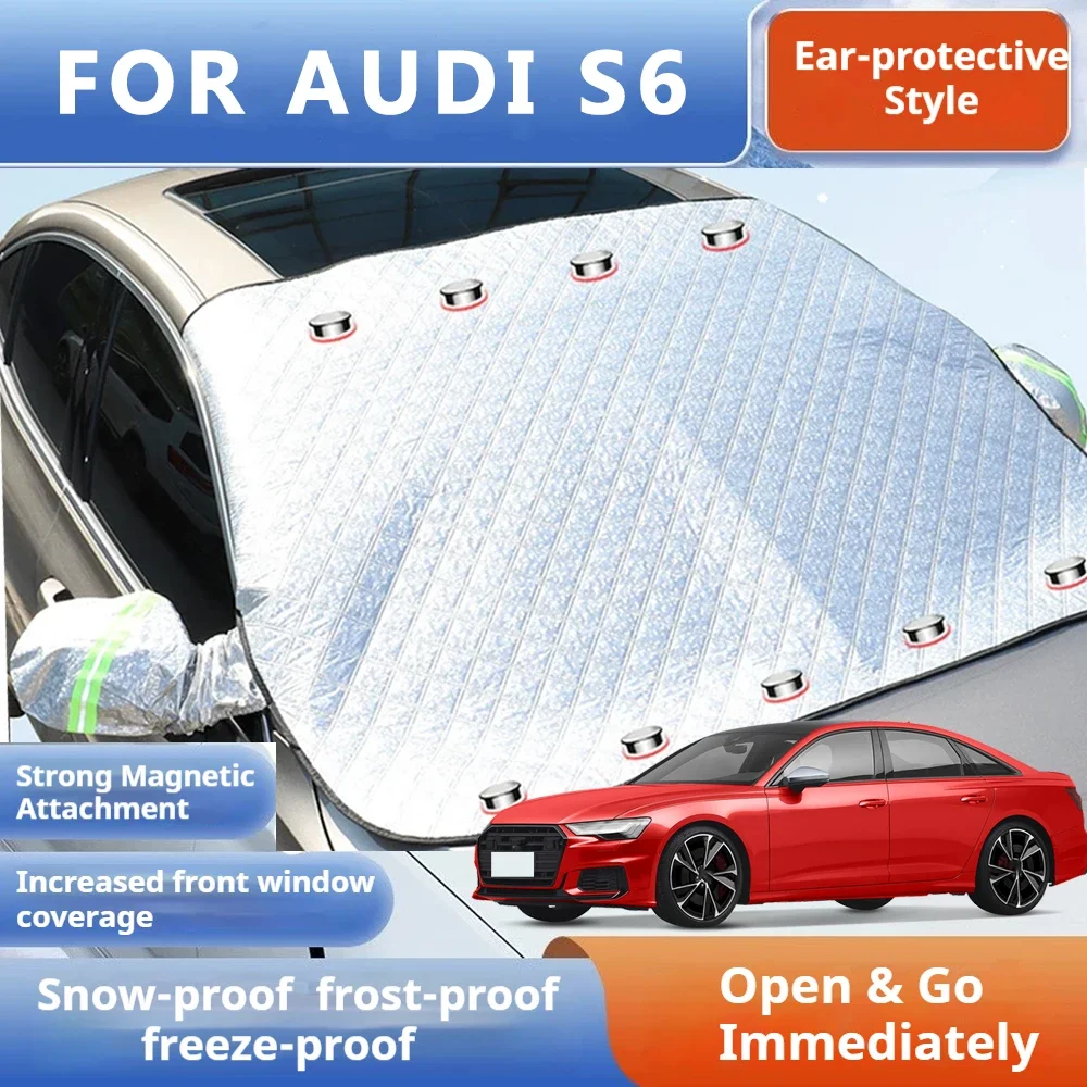 

Thickened Car Now Sunshade Windshield Cover With 5/9 Magnets UV Protection Anti Snow Sunlight For Front Windsh For AUDI S6
