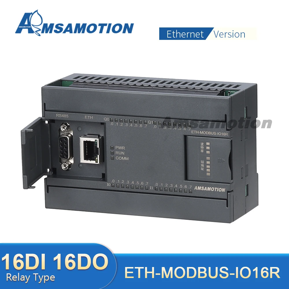 

ETH-MODBUS-IO16R RTU Protocol RS485 PLC Extensible Module 16 Channel Input Output Relay Type Digital and Analogy 2AI-1AO