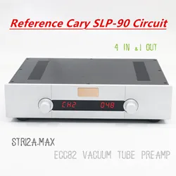 STR12A-Max Reference CARY SLP90 Circuit ECC82 Vacuum Tube Remote Control Preamplifier HiFi Audio 4 In 1 Out Pre-Amp