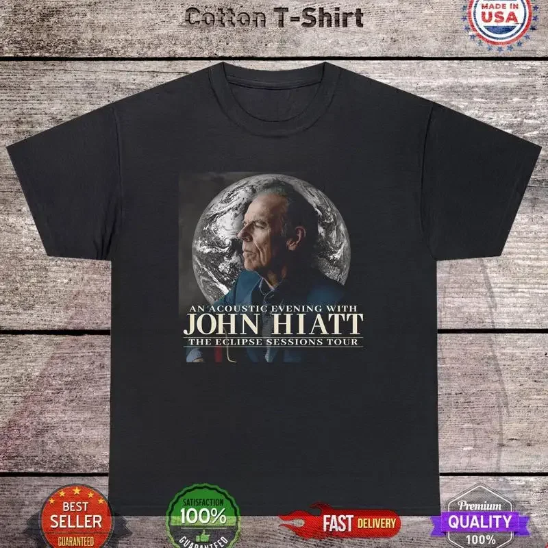 Camiseta Acoustic Evening With John Hiatt Eclipse Session Tour tamanho S 5Xl