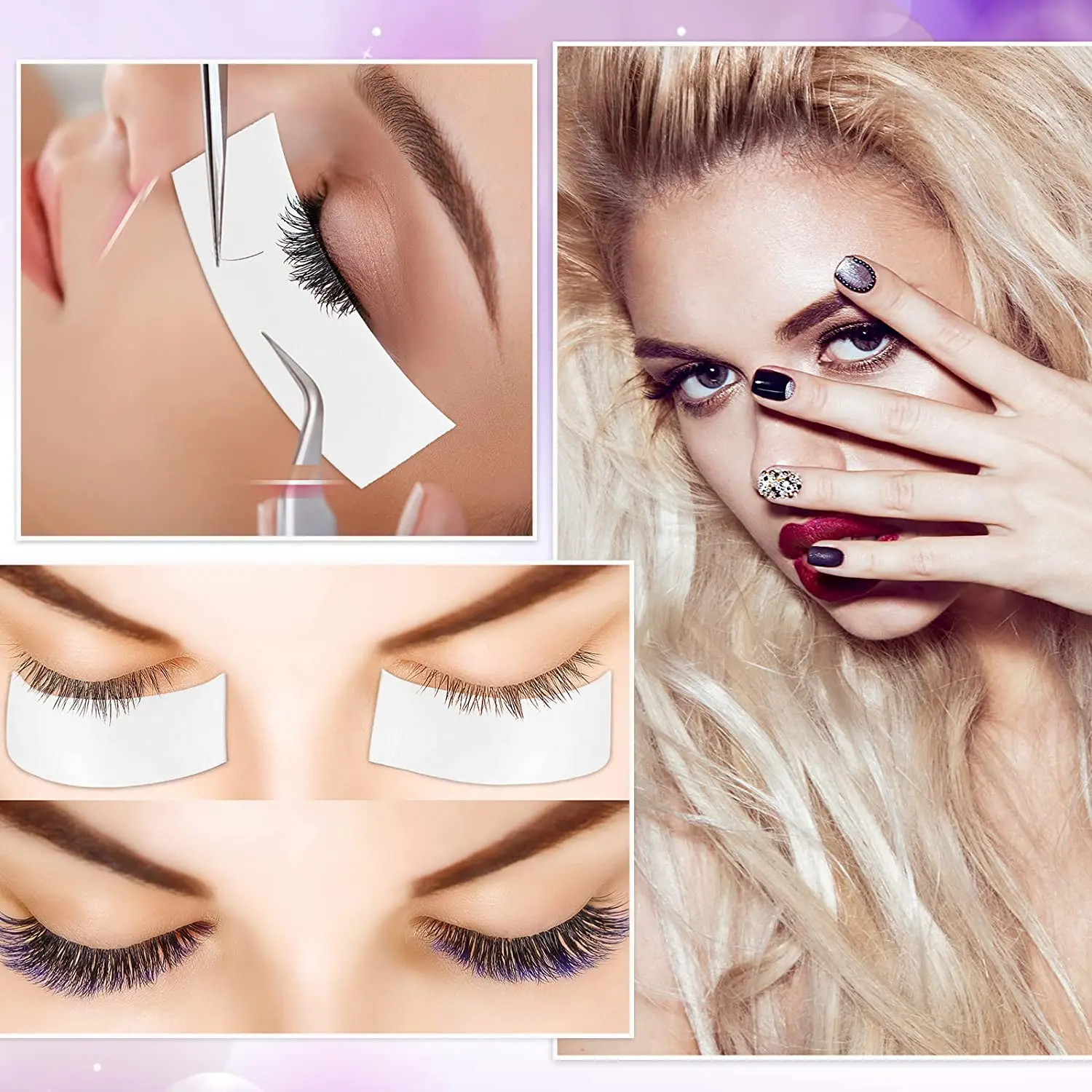 Rouleau de coussinets pour les yeux en mousse, bandes pour les yeux, autocollants pour Extension de cils, patchs de greffage, fournitures pour cils, 110 pièces/rouleau