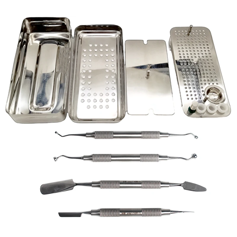 Dental CGF PRF Platelet Rich Fibrin Box Dental Implant Surgery Kit PRF Pad Spatula Bone Compactors Dentist Dental Instruments